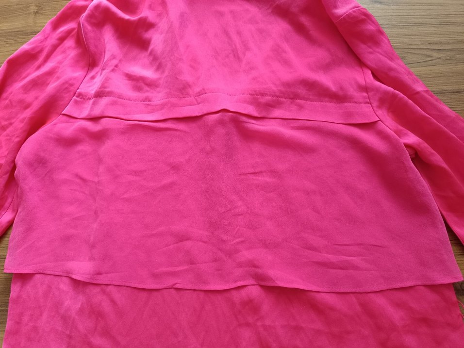 Pembe V Yaka Kadın Midi Gömlek - Görsel 5