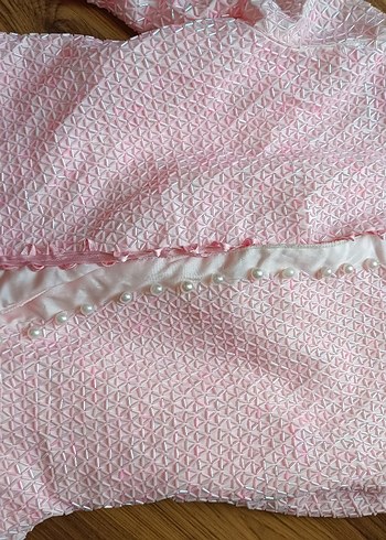 Pembe Nakışlı bluz - Görsel 5