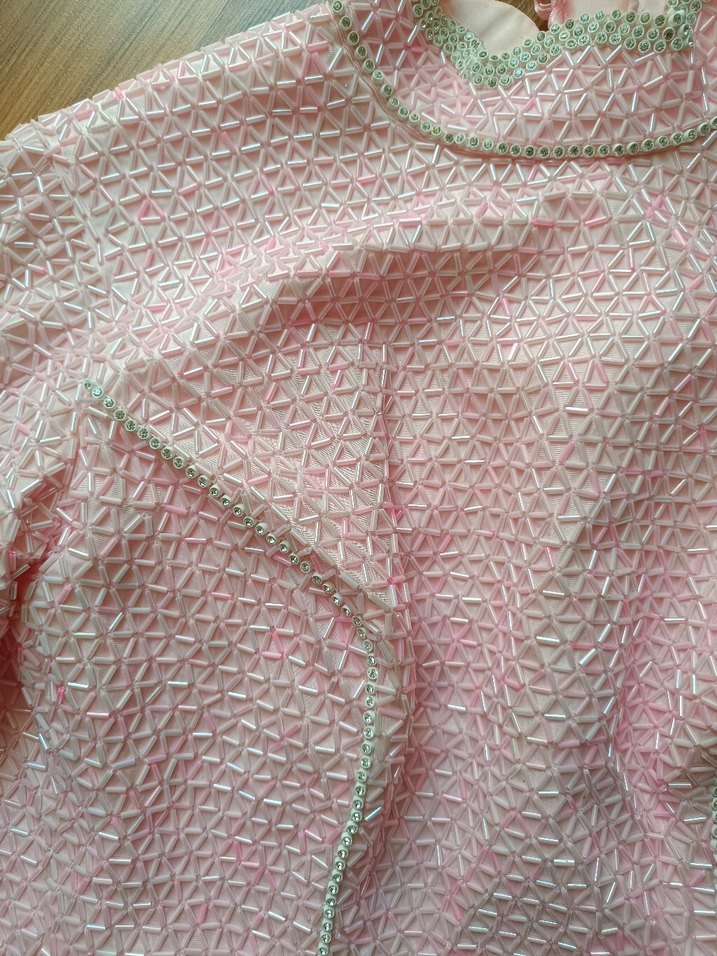 Pembe Nakışlı bluz - Görsel 2