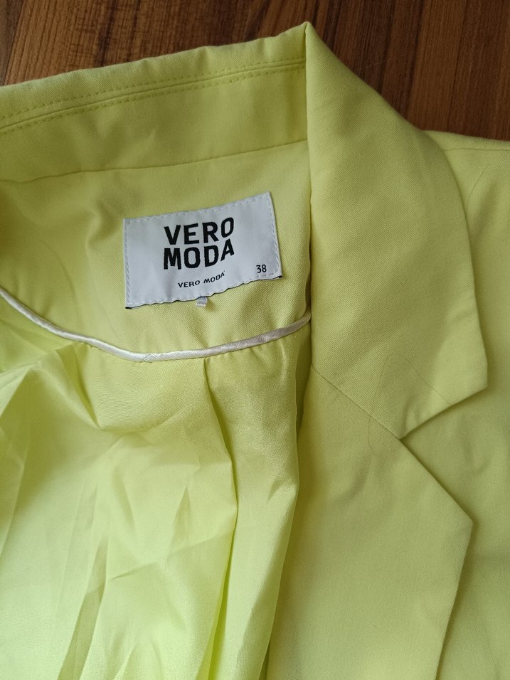 Sarı Düğmeli Kadın Blazer Ceket - Görsel 3