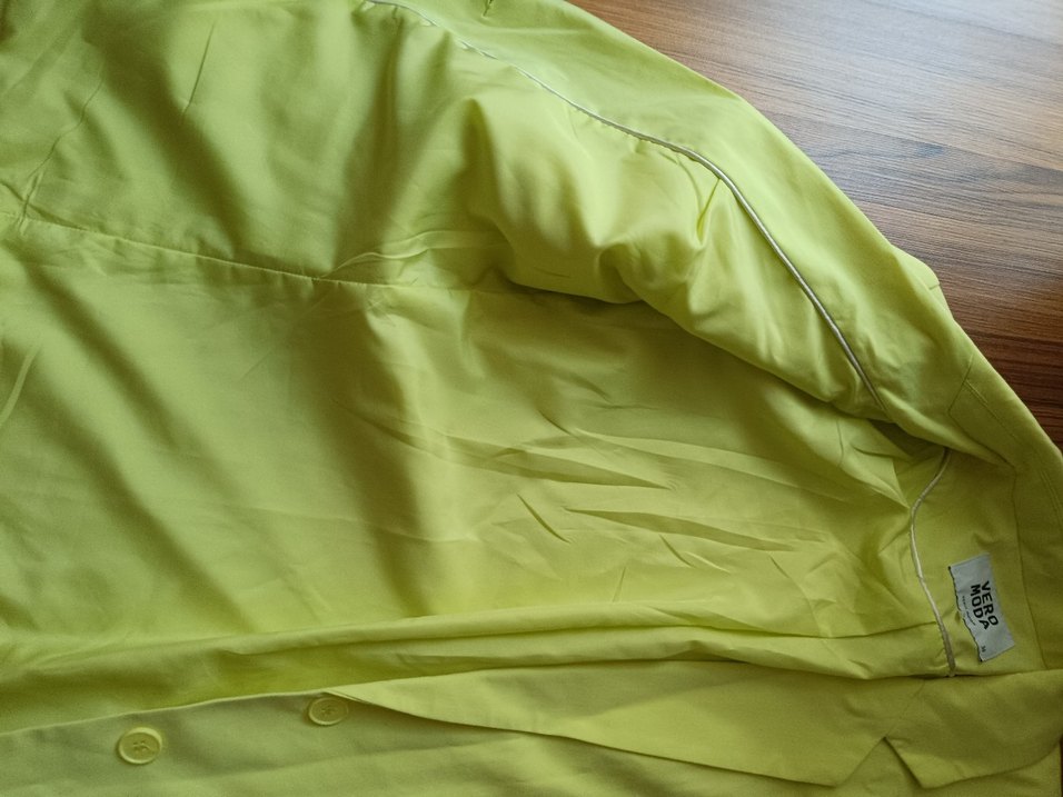 Sarı Düğmeli Kadın Blazer Ceket - Görsel 2