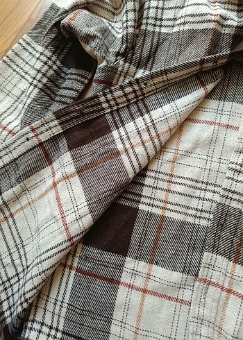 Erkek Kahverengi Pamuklu Kareli Gömlek - Görsel 5