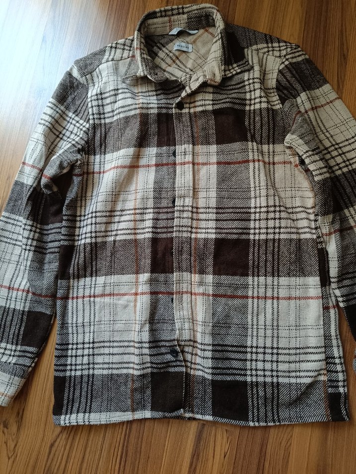 Erkek Kahverengi Pamuklu Kareli Gömlek - Görsel 3