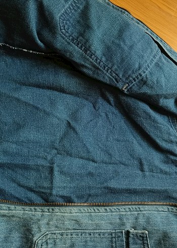 Kadın Lacivert Denim Fermuarlı Ceket - Görsel 3