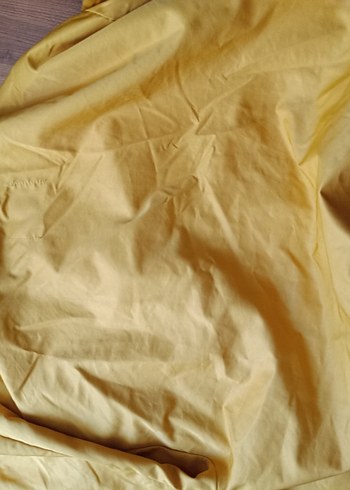 Sarı Kapüşonlu Fermuarlı Mini Ceket - Görsel 4