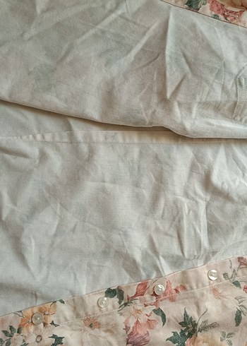 Bej Çiçek Desenli Bohem Gömlek - Görsel 3