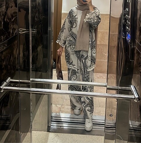 Kimono takım etnik desen