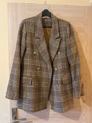 L beden tüvit kumaş blazer ceket