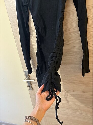 xl Beden Trendyolmilla marka triko elbise yan büzgü detaylı XL beden