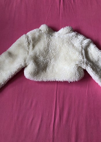 H&m Kız Çocuklar İçin Beyaz Kürklü Bolero - Görsel 4