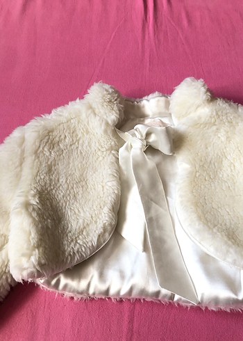H&m Kız Çocuklar İçin Beyaz Kürklü Bolero - Görsel 3