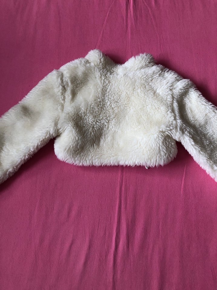 H&m Kız Çocuklar İçin Beyaz Kürklü Bolero - Görsel 4