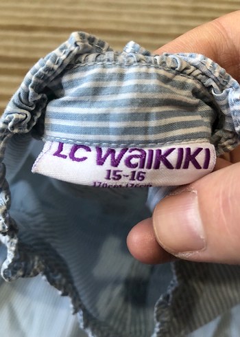 Mavi Çizgili Uzun Kollu Kız Çocuk Gömlek - Görsel 5