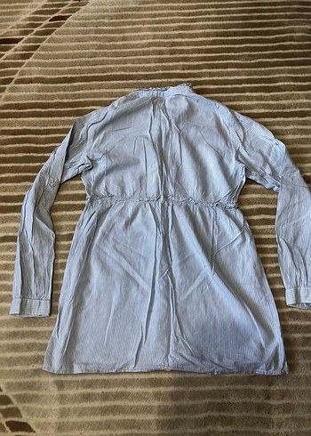 Mavi Çizgili Uzun Kollu Kız Çocuk Gömlek - Görsel 4