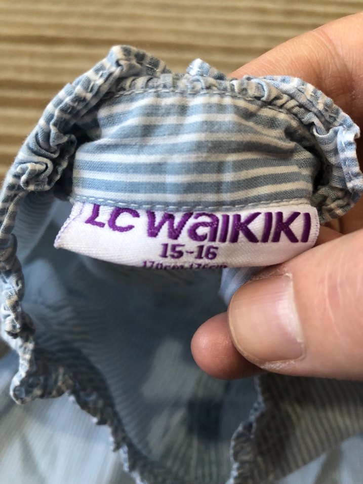 Mavi Çizgili Uzun Kollu Kız Çocuk Gömlek - Görsel 5