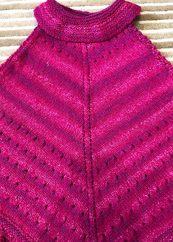 Pembe Bohem Kız Çocuk Panço, Atkı,Fular - Görsel 2