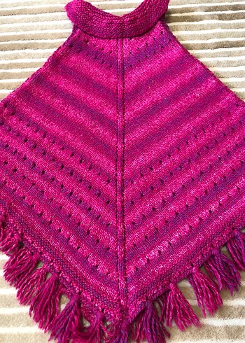 Pembe Bohem Kız Çocuk Panço, Atkı,Fular - Görsel 3