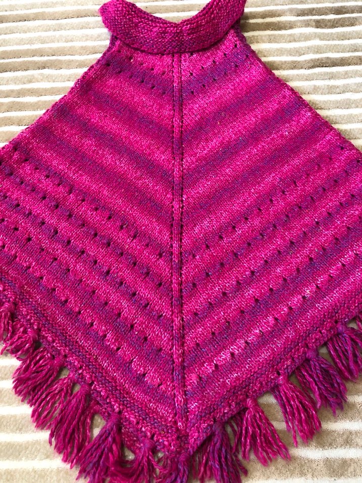 Pembe Bohem Kız Çocuk Panço, Atkı,Fular - Görsel 3