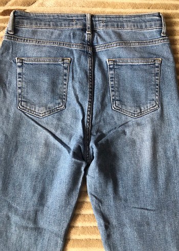 Kadın  Mavi Bol Kesim Kot Pantolon - Görsel 4