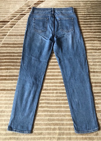 Kadın  Mavi Bol Kesim Kot Pantolon - Görsel 2