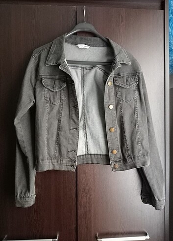 44 Beden Gri Jean Ceket