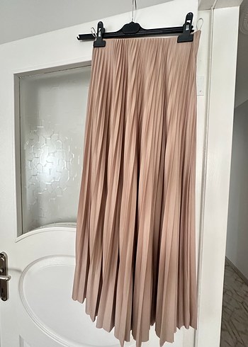 s Beden Bej Piliseli Uzun Kadın Etek