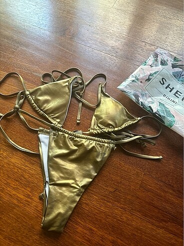 Shein bronz gold bikini