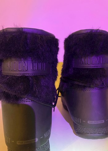 Moon Boot Siyah Kürklü Kar Botu - Görsel 4