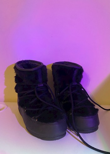 Moon Boot Siyah Kürklü Kar Botu - Görsel 2