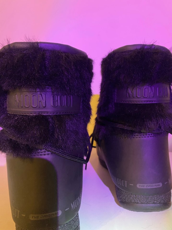 Moon Boot Siyah Kürklü Kar Botu - Görsel 4