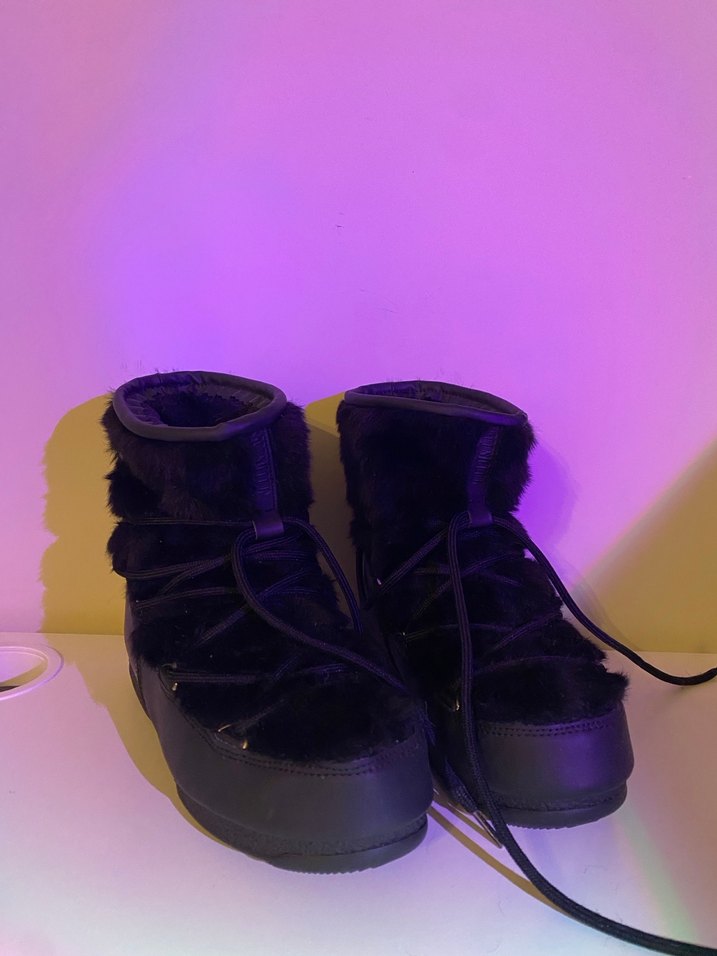 Moon Boot Siyah Kürklü Kar Botu - Görsel 2