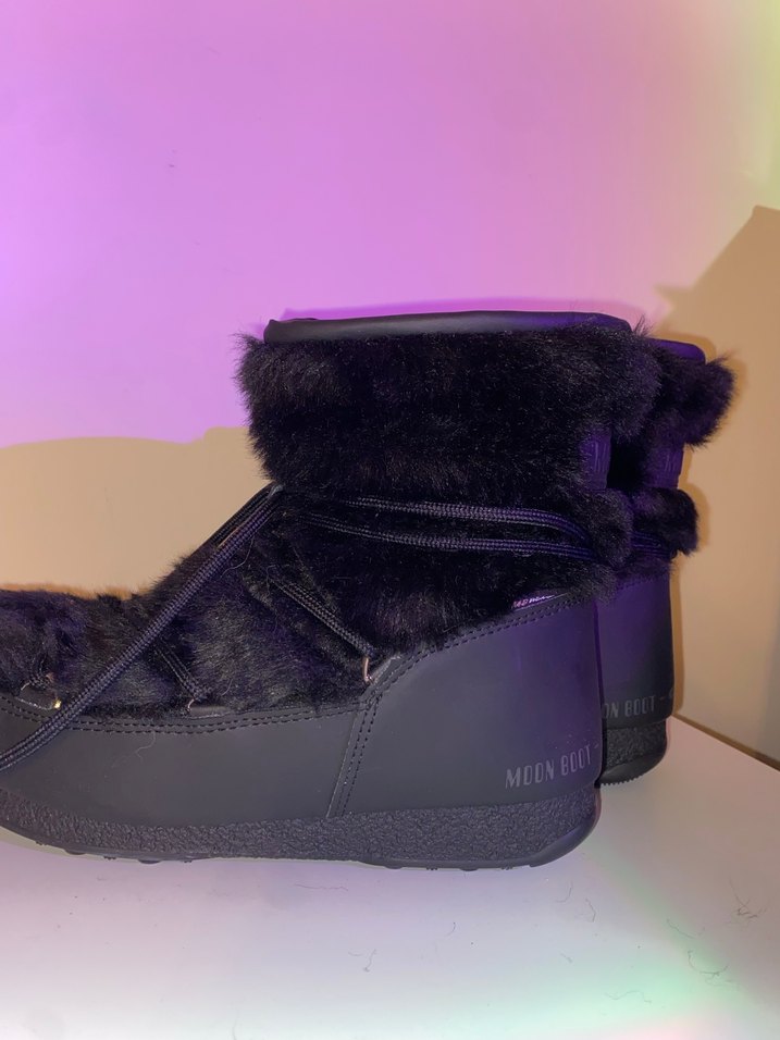 Moon Boot Siyah Kürklü Kar Botu - Görsel 5