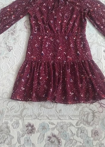 Trendyol & Milla Bordo Uzun Kollu Bohem Kız Elbisesi