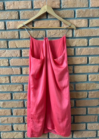 Twist Pembe Askılı Mini Elbise