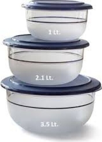 Tupperware 3 lu kristalin set