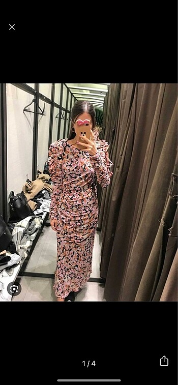 Zara çiçekli elbise