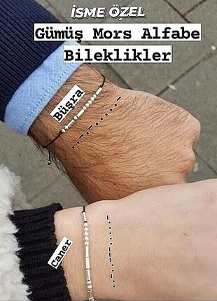 Mors alfabe isme Özel Bileklik