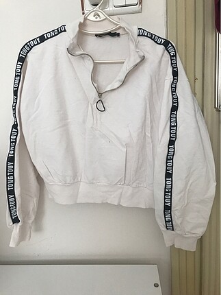 beyaz crop sweatshirt