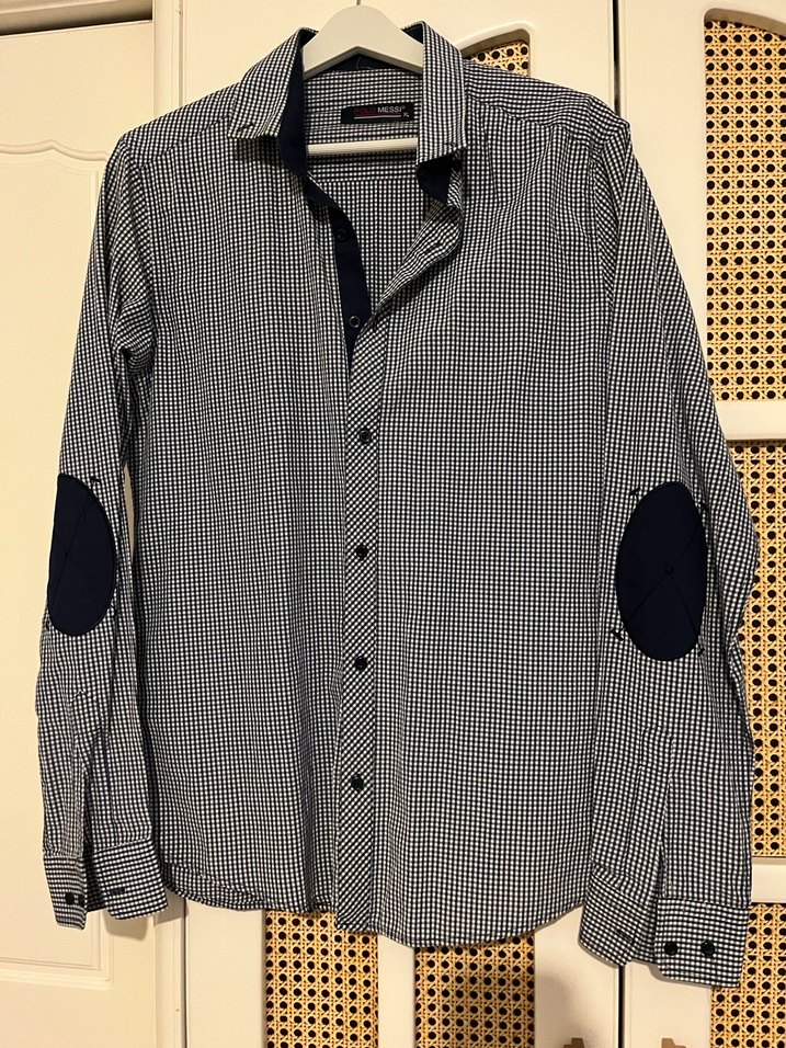 Gri Düğmeli Erkek Uzun Kollu Gömlek - Görsel 4