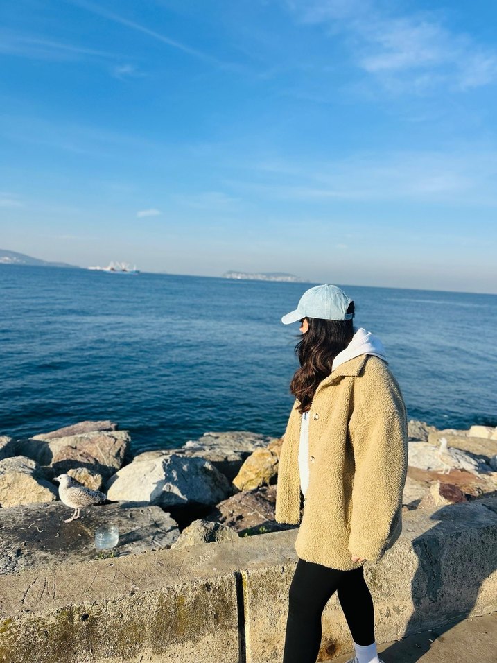 Gri Kadın Peluş Yelek - Pull&Bear - Görsel 5