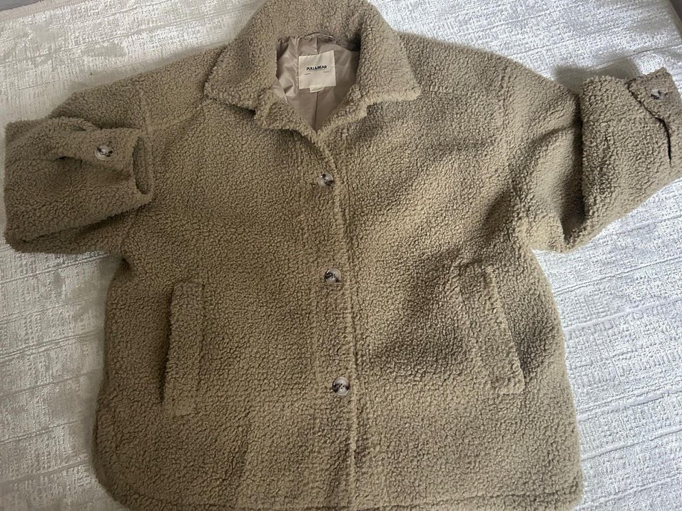 Gri Kadın Peluş Yelek - Pull&Bear - Görsel 4