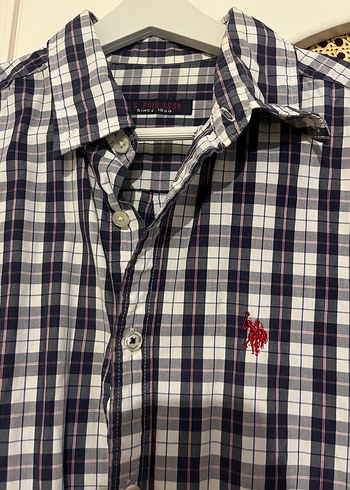 Erkek Gri Kareli Pamuklu Gömlek - Görsel 2