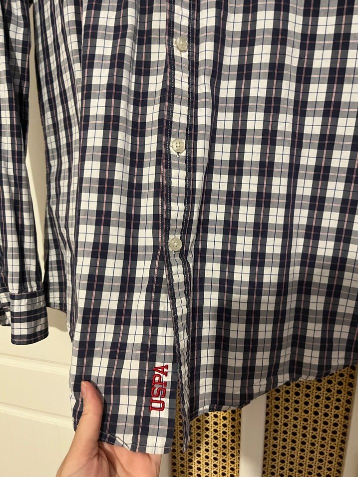 Erkek Gri Kareli Pamuklu Gömlek - Görsel 3