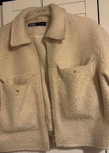 Bej Midi Yün Kadın Ceket - Görsel 2