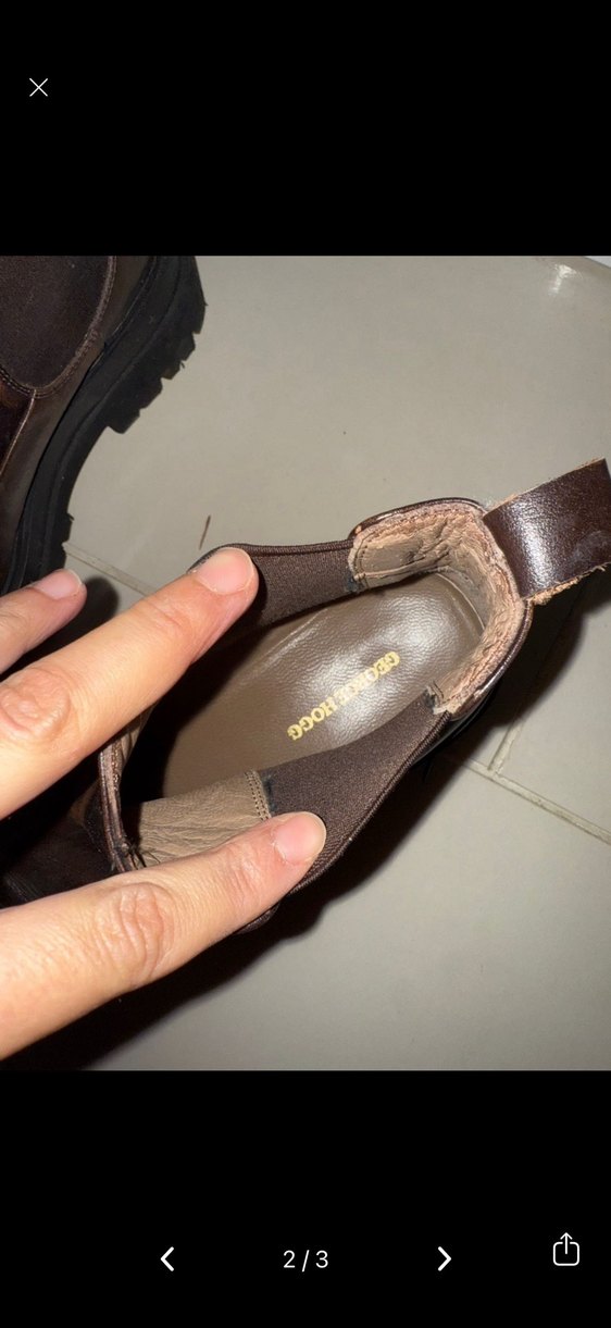 George Hogg Kahverengi Deri Kadın Bot - Görsel 2