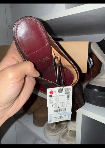 Kahverengi Deri Stiletto Topuklu Kadın Ayakkabı - Görsel 3