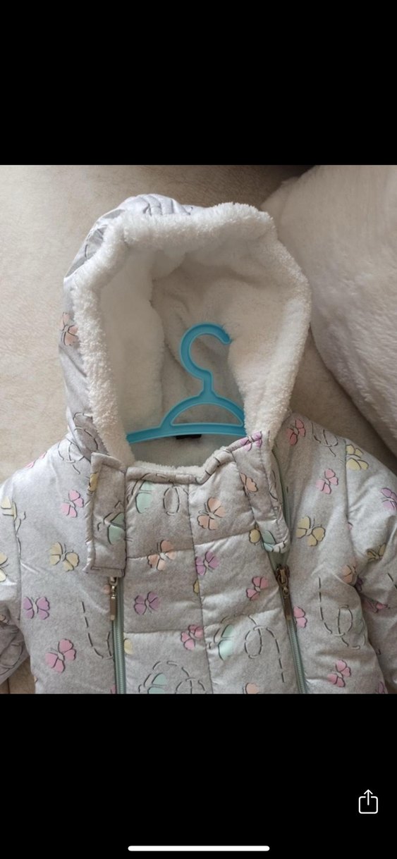 Kız Bebek Beyaz Kürklü Tulumu - Görsel 2