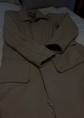 Düğmeli Bej Midi Ceket - Görsel 2