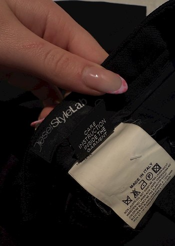 Siyah Kemerli Kadın Kumaş Pantolon - Görsel 2