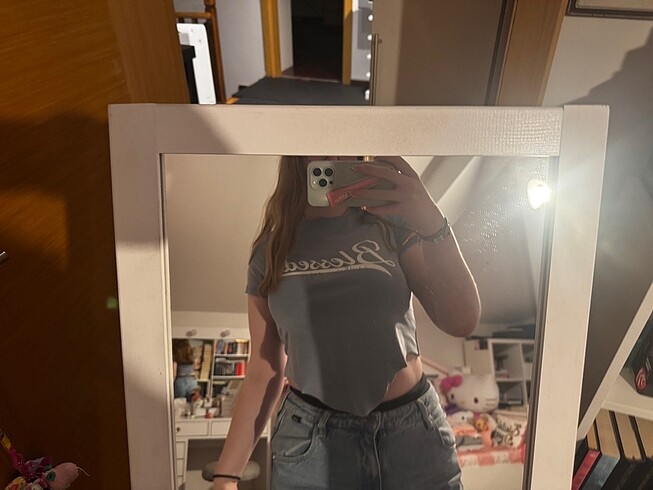 crop top belden baglamali